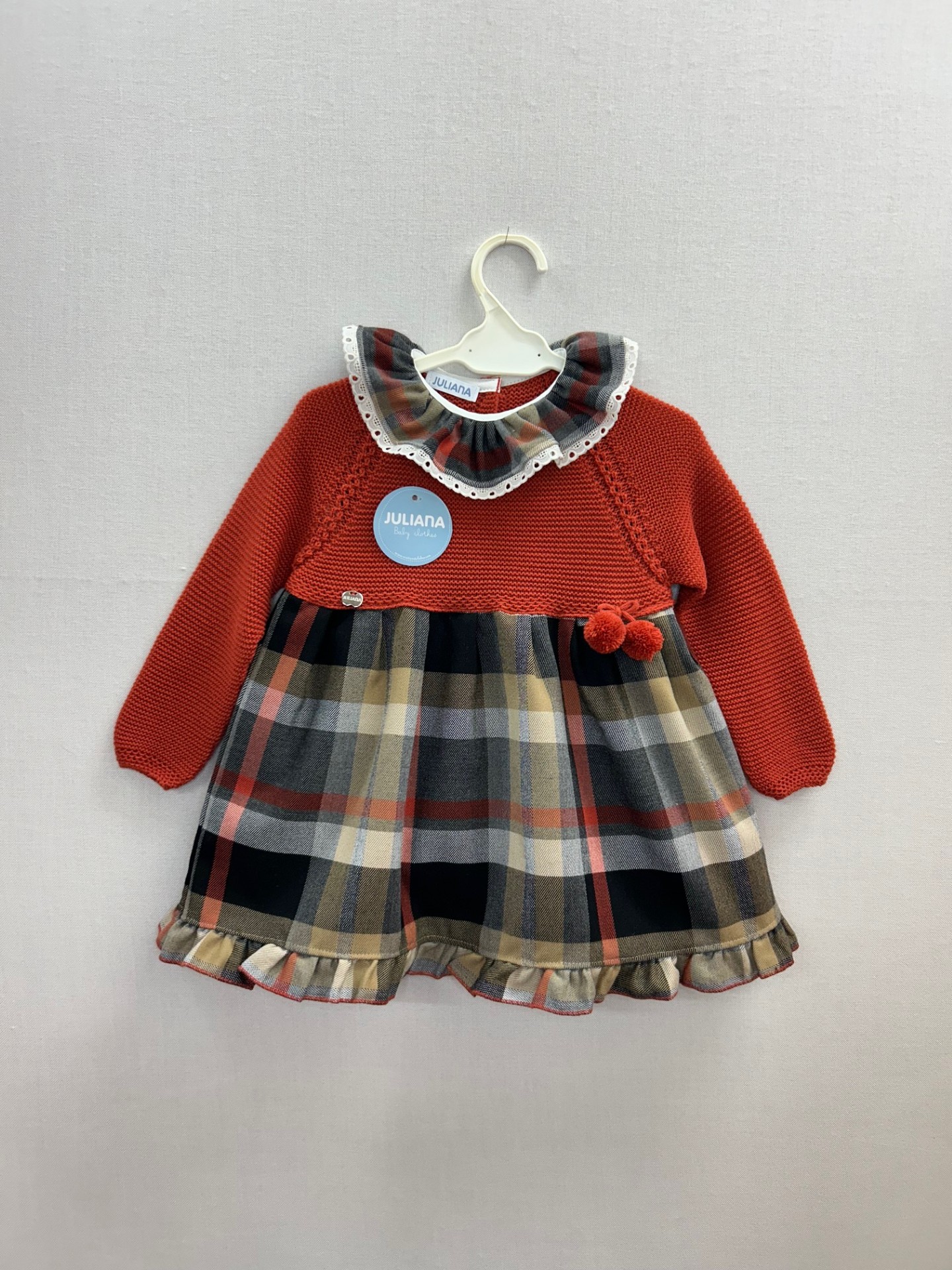 Juliana Vestido Cuadros Bebe NiÃ±a Vestido Bebé Juliana 24641Ca