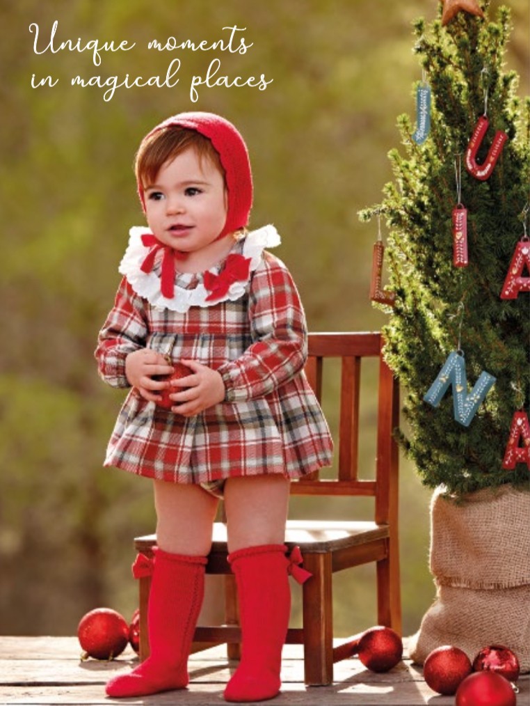 Bebe Niña Ropa De NiÃ±a Tejida Niña Vestido Rojo Vestidos Navidad